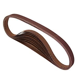 POWERTEC 111540 2 X 72 Inch Sanding Belts 40 Grit Aluminum Oxide