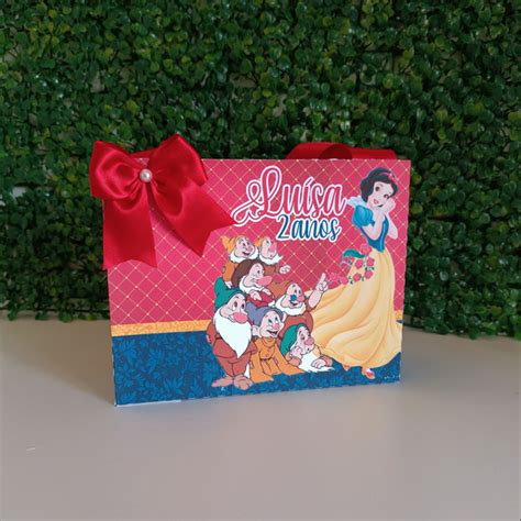 Sacolinha Personalizada Branca De Neve Lembrancinha Person