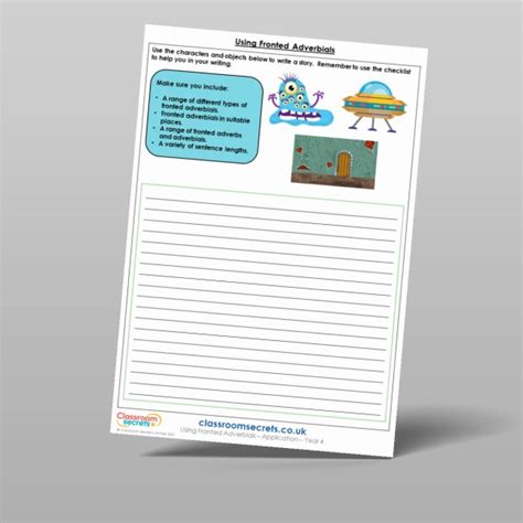 Using Fronted Adverbials Application Resource Classroom Secrets