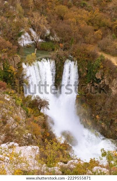 Tallest Waterfall Krka National Park Manojlovac Stock Photo