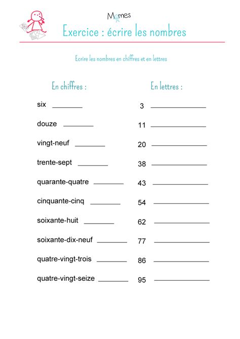 Exercice Nombres En Lettres Cycle Hot Sex Picture