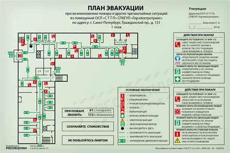 Планы эвакуации из офисных помещений ОСП СТТП Горэлектротранс