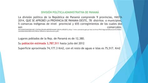 El Estado panameño y sus componentes PPT