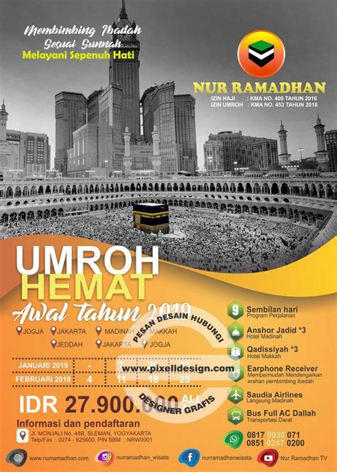 Contoh Iklan Paket Umroh Haji Poster Background Design Background