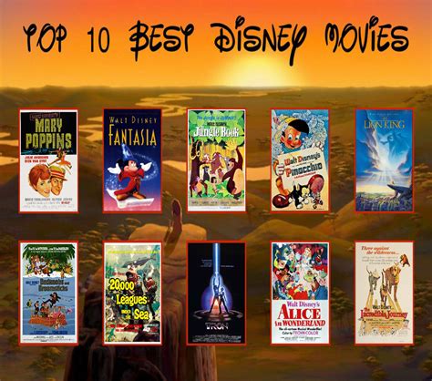 Top 10 Best Disney Movies By Perro2017 On Deviantart