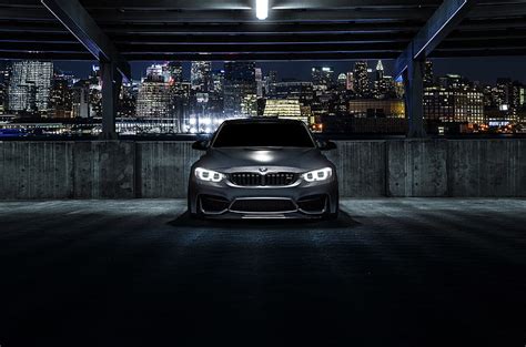 Bmw M3 F80 Black Bmw M3 F80 Nigth Ligth Black City Car Front