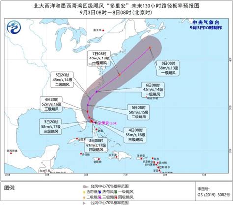 四级飓风“多里安”携强风雨影响美国东海岸，请在美中国公民、中资企业等注意防范澎湃号·政务澎湃新闻 The Paper