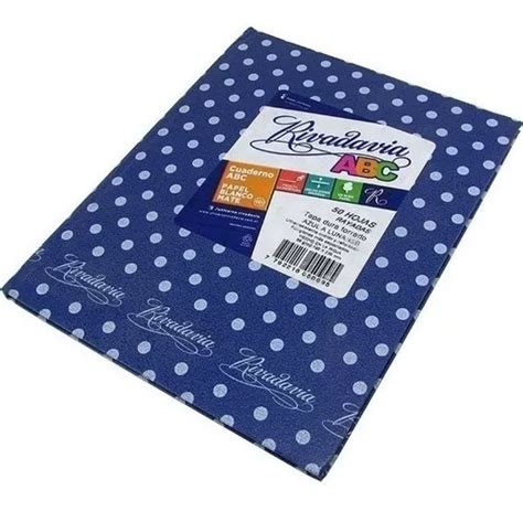 Cuaderno Rivadavia Abc Rayado Td Lunares 19x23 50h 5099 Color Azul C