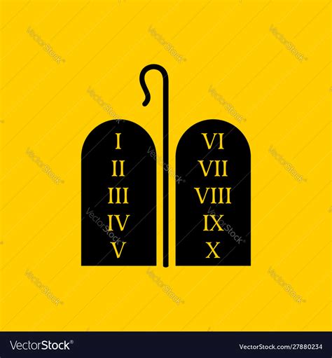 Christian symbols tablets covenant Royalty Free Vector Image