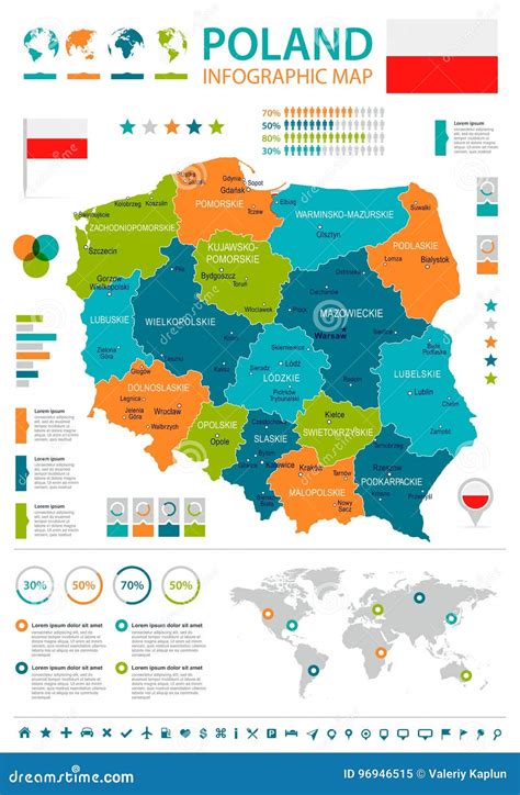 Poland Infographic Map Vector Illustration 126266153