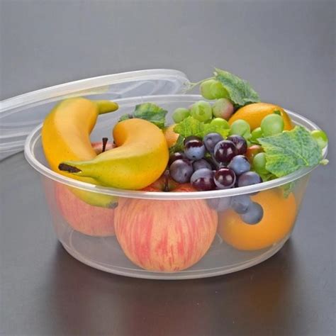 Round Clear 3000ml Disposable Plastic Food Containers