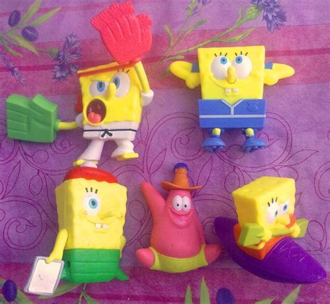 Bob Esponja Figuras Del Burger King 130 00 En Mercado Libre