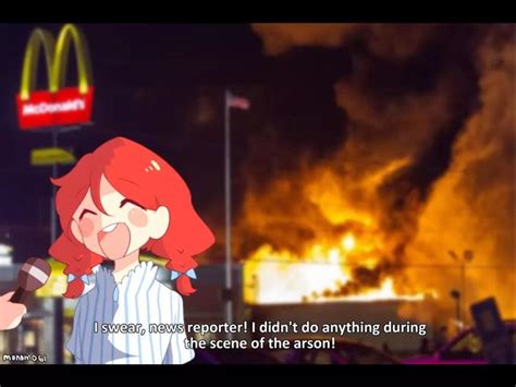 I Swear News Reporter I Didn T Do Anything During The Scene Of The Arson Smug Wendy S