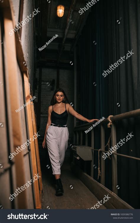 Sexy Brunette Behind Scenes Stock Photo Shutterstock