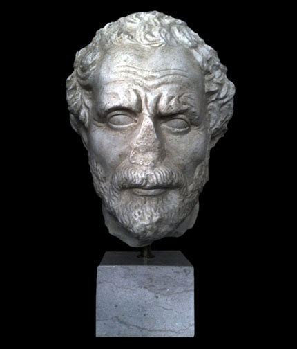 Demosthenes Ancient Greek Orator Museum Sculpture Bust