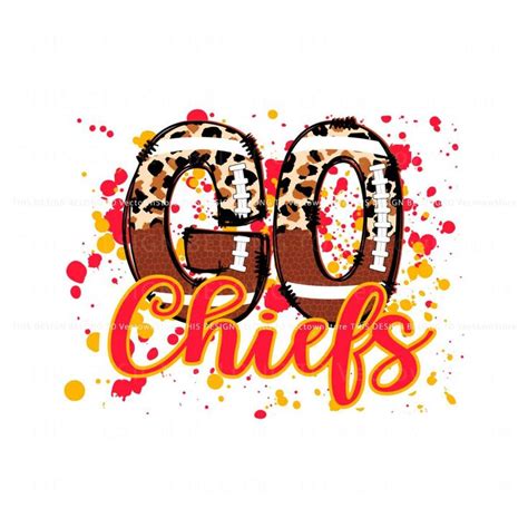 Leopard Football Splatter Go Chiefs Svg | Svg, Embroidery software, Creative project