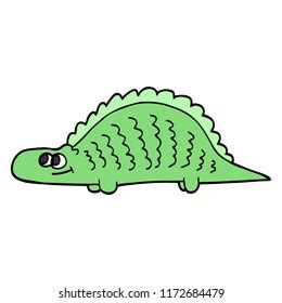 Doodle De Dibujos Animados Dinosaurio Prehist Rico Vector De Stock