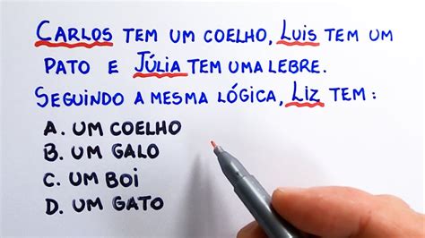 😱essa 89 Conseguiram Gabaritar 😱 QuestÃo De RaciocÍnio LÓgico Para