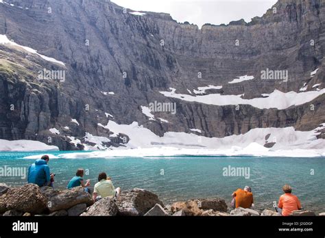 Glacier National Park Iceberg Lake In Many Glacier Area Of Park