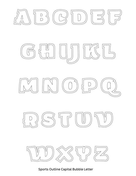 Bubble Letters Alphabet 19 Printable Font Styles