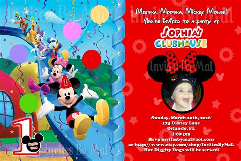 Homemade Mickey Mouse Clubhouse Invitations Invitation Design Blog