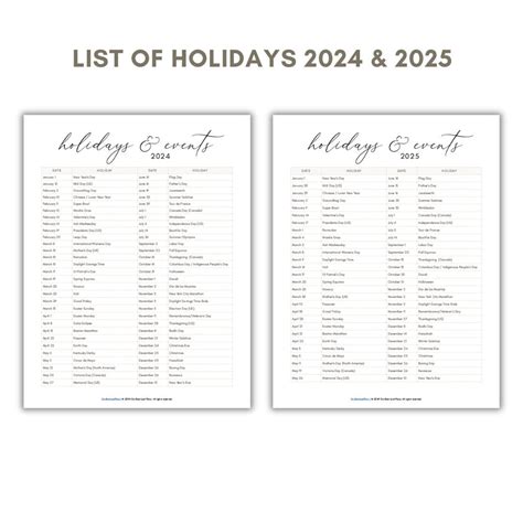 Holiday List Printable 2024 2025 Holiday Calendar 2024 Public Holidays