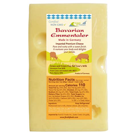 FOND O' FOODS BAVARIAN EMMENTALER PRICE PER POUND - $6.99 at Costco