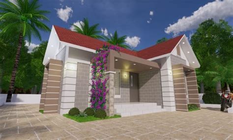 680 Sq Ft 2BHK Traditional Style Single Storey Beautiful House And Plan