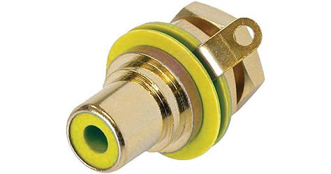 Rean Rca Jack Chassis Mount Socket Goldyellow Nys367 4 Bandh