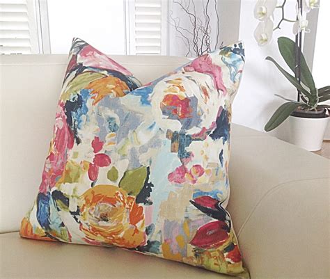 Abstract Floral Cushions Pillows Floral Linen Cushions Etsy Australia