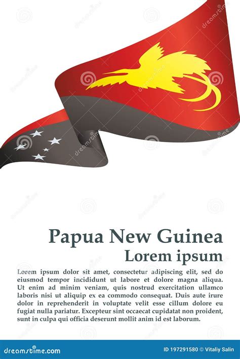 Flag of Papua New Guinea, Independent State of Papua New Guinea. Stock Vector - Illustration of ...