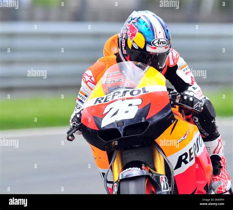 Spanish Rider Daniel Pedrosa Of Team Repsol Honda Races In The German