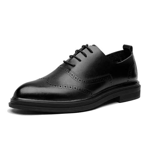 Chaussures Derby Homme en Cuir Noir Marque Caractéristique 1