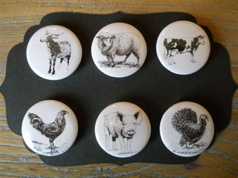 Farm Animal Magnets - Handmade Decorative Magnets for Fridge or Whiteboard