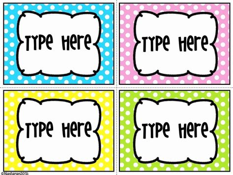 Free Editable Printable Labels Unique Editable Bright Polka Dots Labels