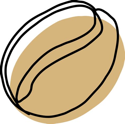 Simplicity Coffee Bean Freehand Continuous Line Drawing 13271328 Png