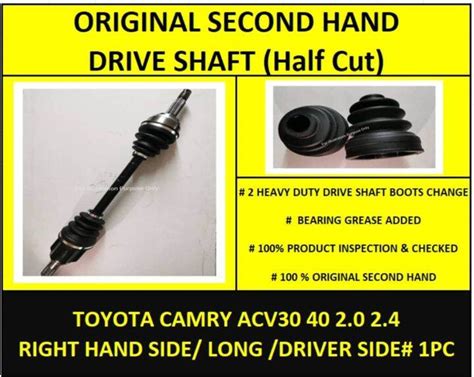 ORIGINAL SECONDHAND TOYOTA CAMRY ACV 30 40 2 0 2 4 DRIVE SHAFT LONG