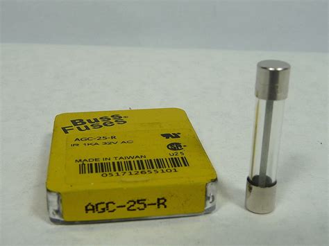 Bussmann Agc 25 R Fast Acting Glass Fuse 25a 32v 025x125 Ebay