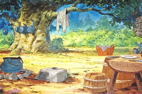 Download Robin Hood Cartoon Forest Clearing Wallpaper