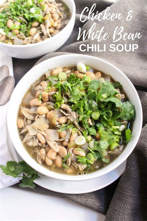 Chicken & White Bean Chili Soup Recipe | Healthy, Fast, Easy