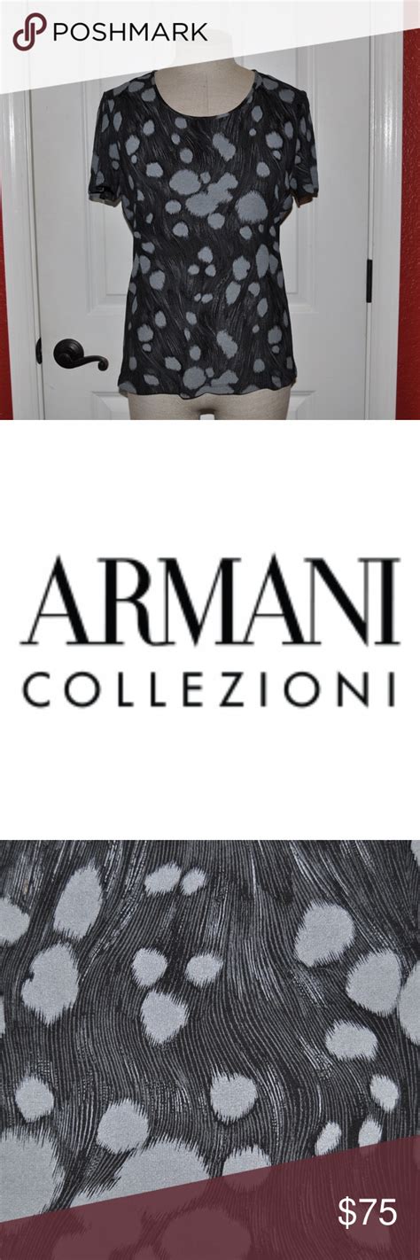 Armani Collezioni Print Short Sleeve Blouse E1 Armani Collezioni Clothes Design Fashion Design