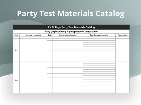 Example Excel Catalogs