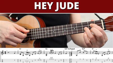 Hey Jude The Beatles Fingerstyle Ukulele 🎵 Tutorial Chords Tabs Youtube