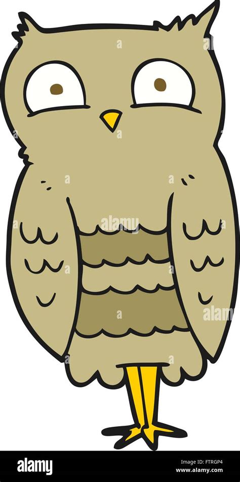 Freehand Drawn Cartoon Owl Stock Vector Image And Art Alamy