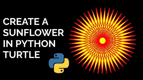 Python Turtle Creating Sunflower Python Turtle Tutorial Code