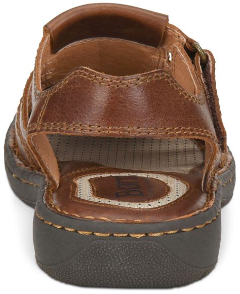 Born Leather Justice Closed Toe Fisherman Sandals In Tan Brown For