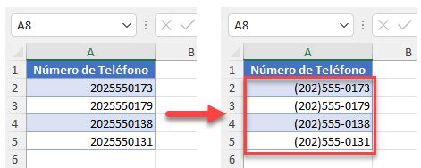 Formato Para Numero De Telefono En Excel Image To U