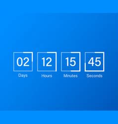 Countdown Clock Counter Timer Ui App Digital Vector Image