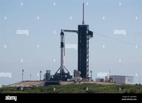 Nasas Spacex Crew 5 Preflight A Spacex Falcon 9 Rocket With The Companys Crew Dragon