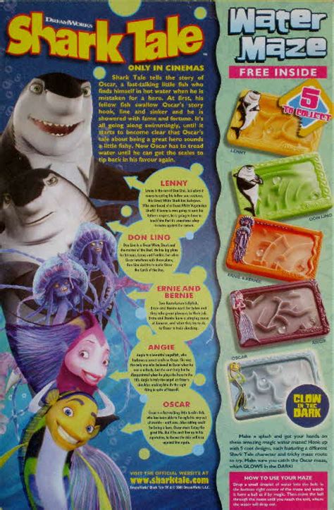 2004 Shark Tale Water Maze Issued In Kelloggs Coco Pops